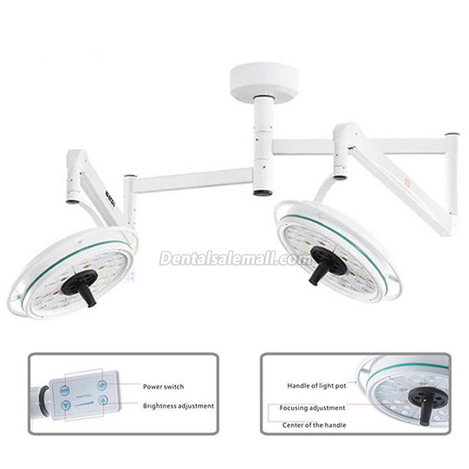 KWS KD-2072B-2 216W Two Headed Ceiling LED Surgical Exam Light Lamp for Professional Use image 6