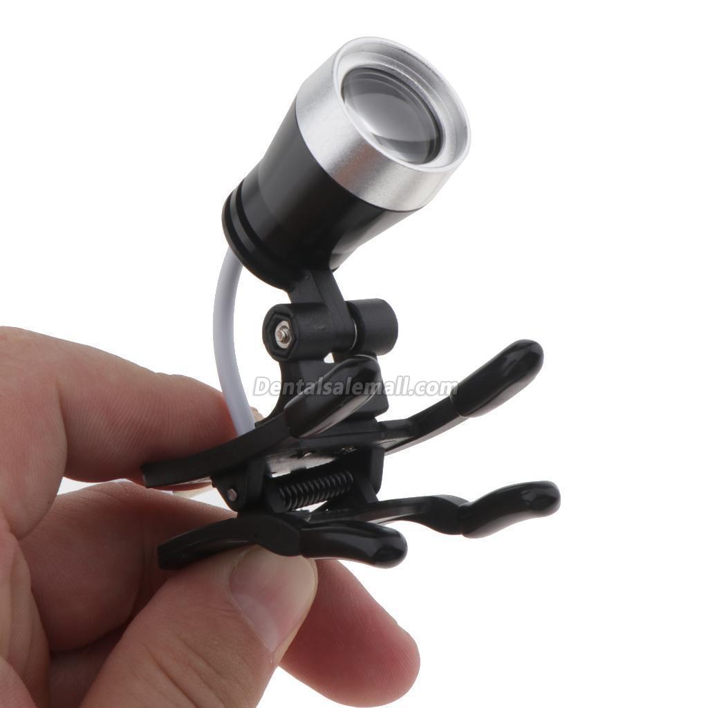Portable Clip Clamp LED Head Light Lamp for Professional Dental Binocular Loupes Glasses image 2