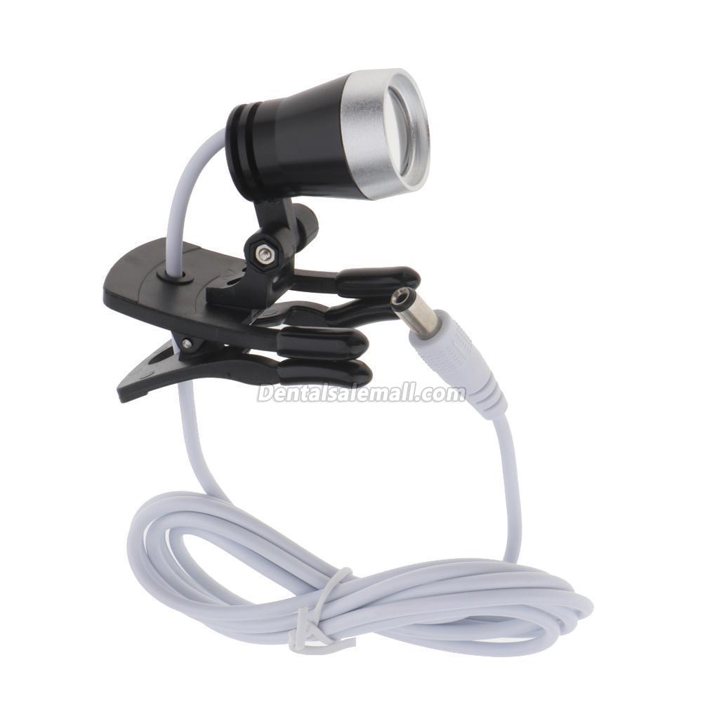 Portable Clip Clamp LED Head Light Lamp for Professional Dental Binocular Loupes Glasses image 3