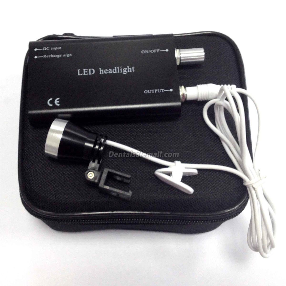 Portable Clip-on LED Head Light Lamp, Compatible with Dental Clinical Medical Binocular Loupes image 4