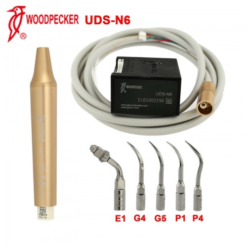 Woodpecker Dental Ultrasonic Pezio Built-in Scaler UDS-N6 Handpiece Tip, Compatible with EMS image 1