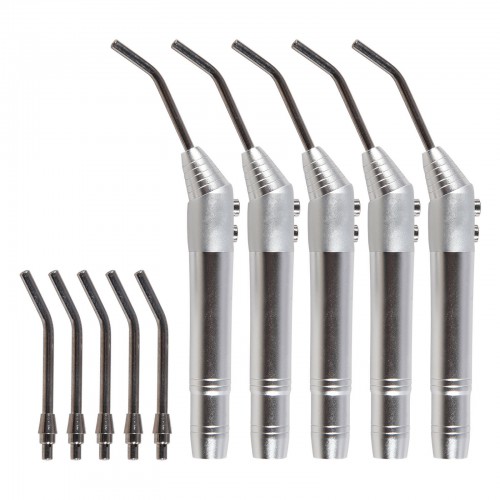5-Piece Dental Air Water Spray Triple Syringe 3 Way Handpiece Nozzles Tips image 1