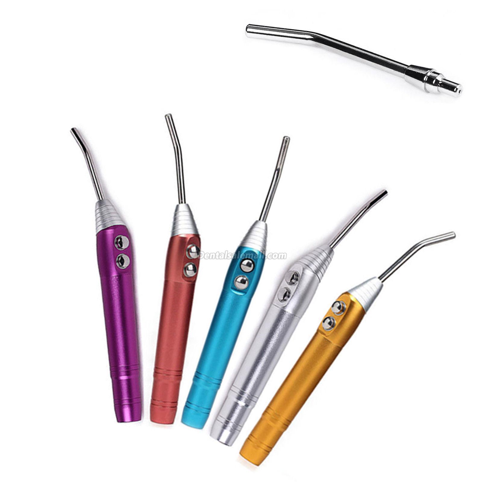Dental Air Water Spray Triple 3 Way Syringe Handpiece with 2 Nozzles Tips 5 Colors image 2