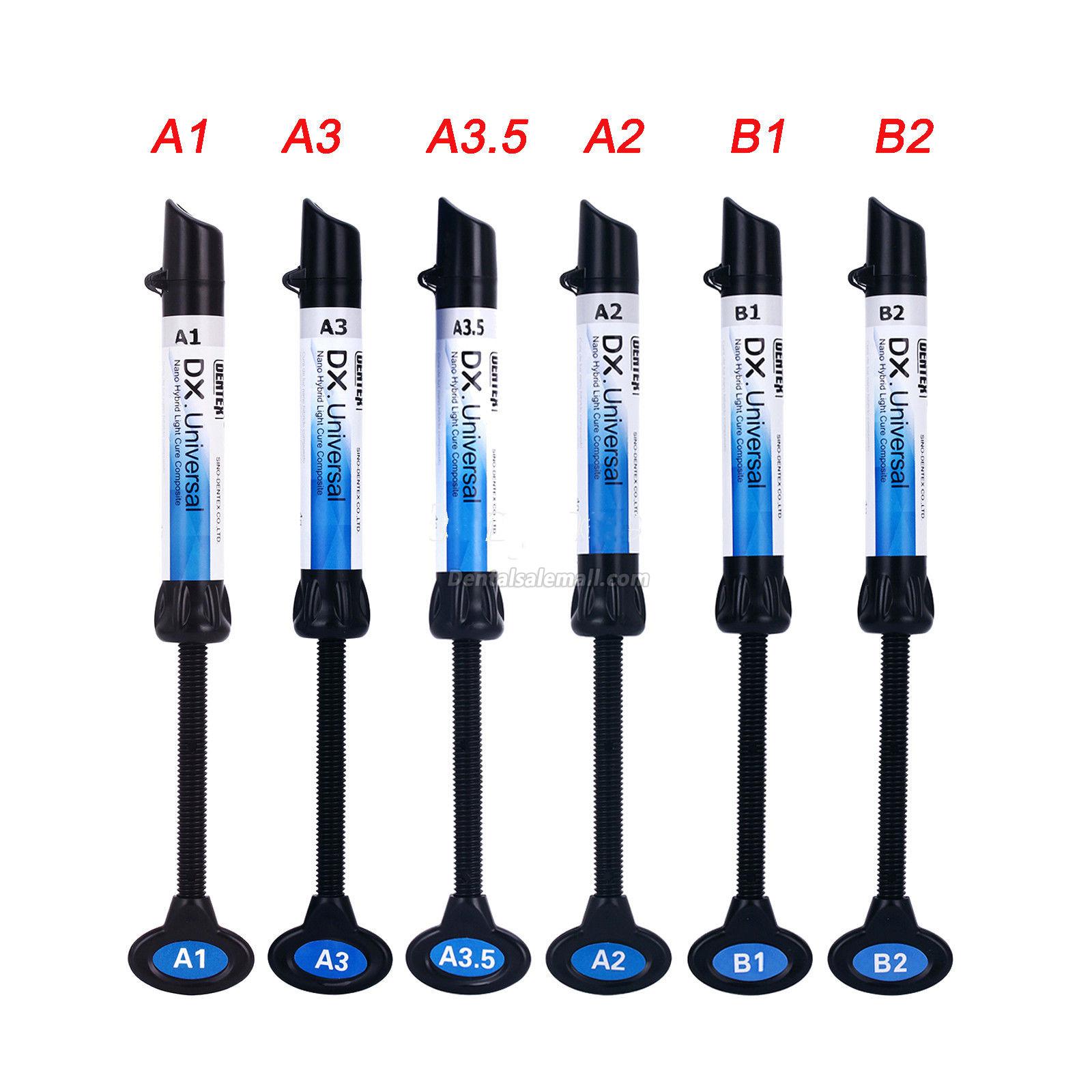 5-Piece Dental Light Curing Composite Resin Refill Syringe Dentex a1 a2 a3.5 B1 B2 image 2