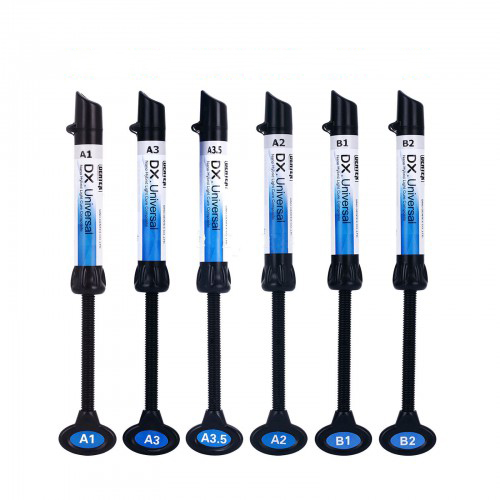 5-Piece Dental Light Curing Composite Resin Refill Syringe Dentex a1 a2 a3.5 B1 B2 image 3