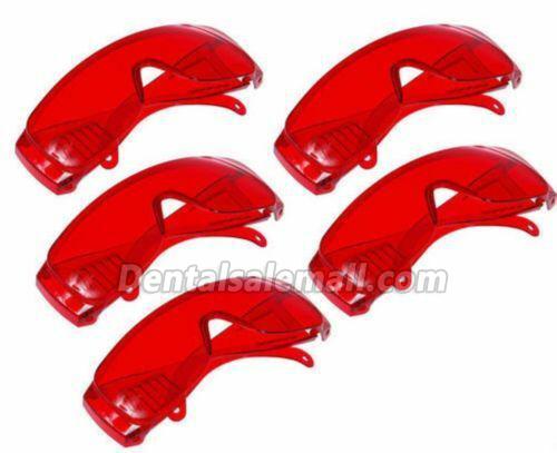 5-Piece Red Goggles Glasses for Curing Light Teeth Whitening Eyewear Safety image 2