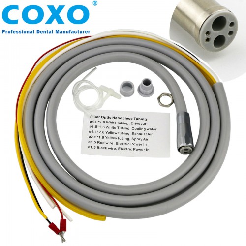 YUSENDENT COXO Professional Dental Fiber-Optic Turbine Handpiece Tubing 6-Hole for NSK KaVo image 1
