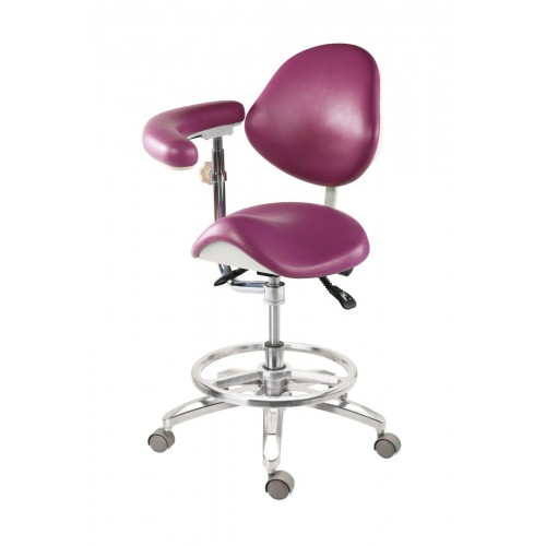 Dentist Nurse Saddle Chair Mobile Doctors Stool PU Leather QY-mA-L for Professional Use image 1