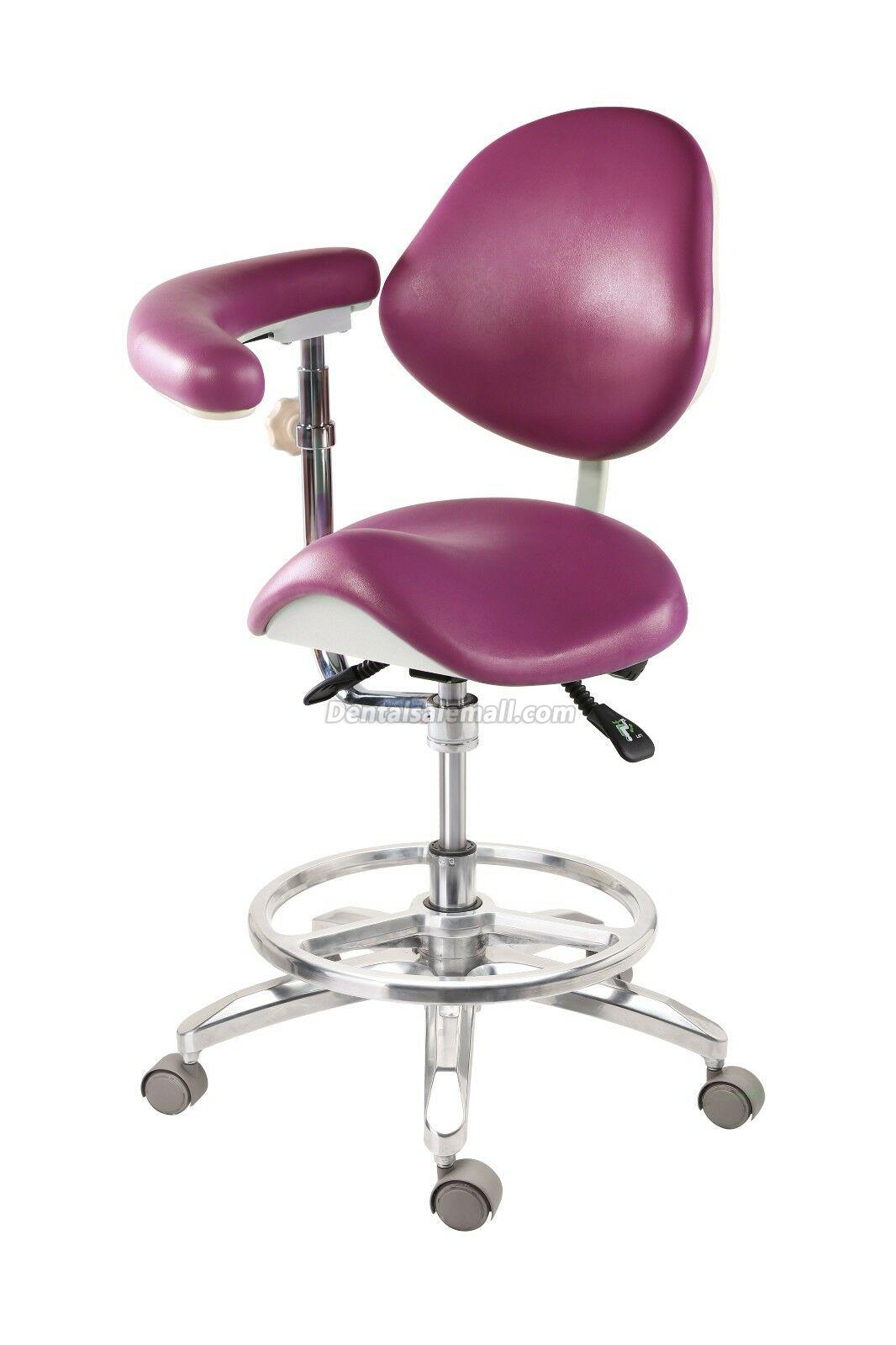 Dentist Nurse Saddle Chair Mobile Doctors Stool PU Leather QY-mA-L for Professional Use image 2