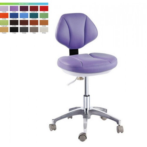 Microfiber Leather Medical Dentist's Chair Doctor's Stool Mobile Chair image 1