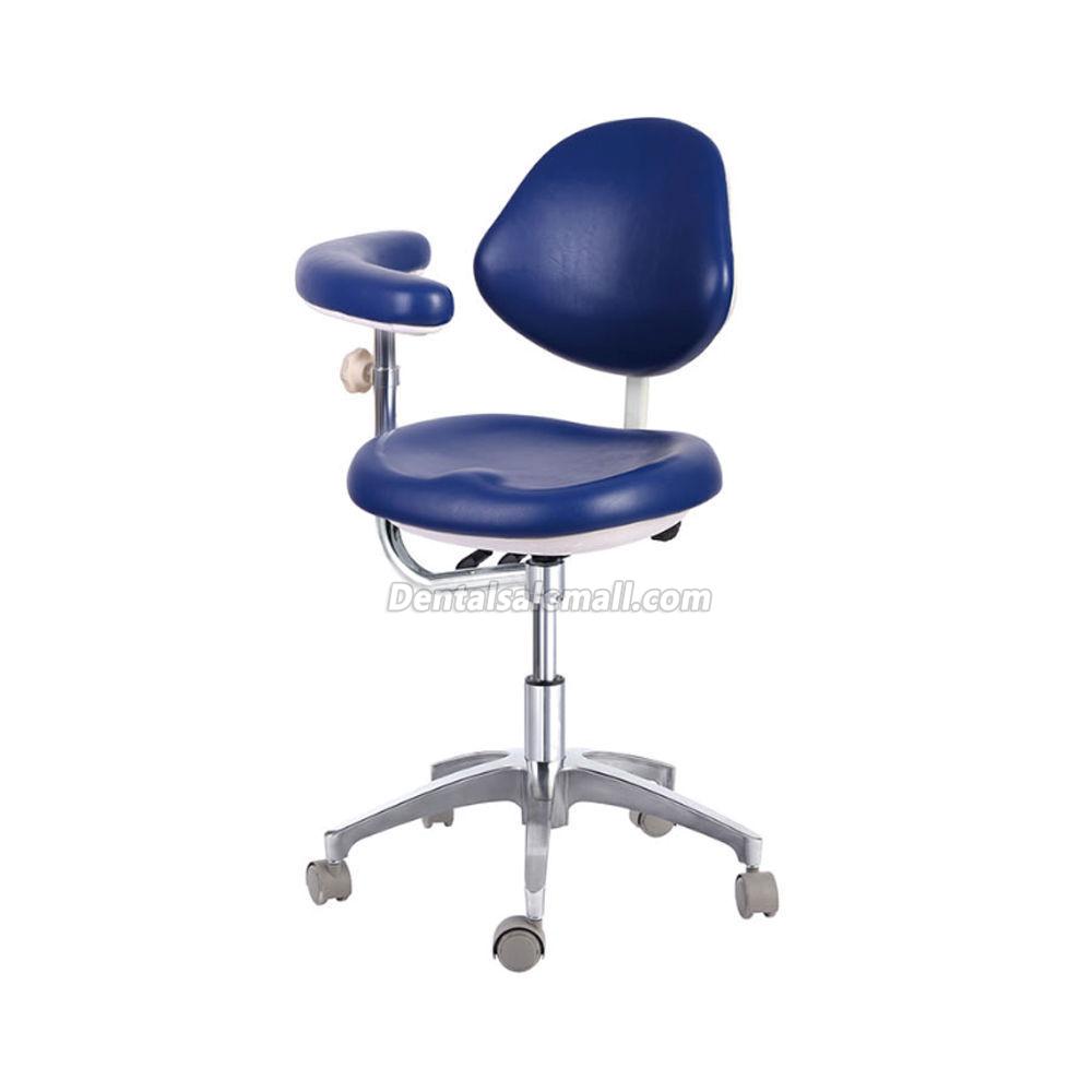 Mobile Professional Dental Medical Stools Doctors Stools Adjustable Chair PU QY600 Dark Blue image 2