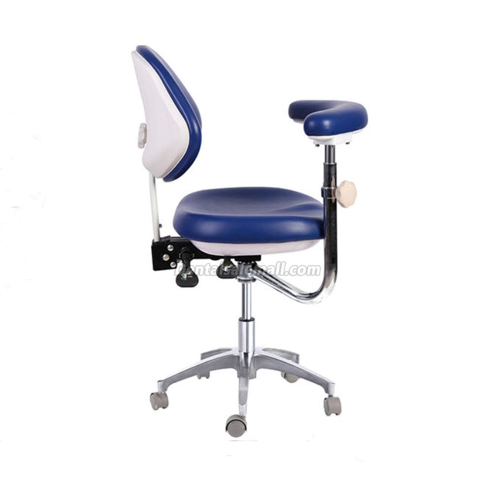 Mobile Professional Dental Medical Stools Doctors Stools Adjustable Chair PU QY600 Dark Blue image 4