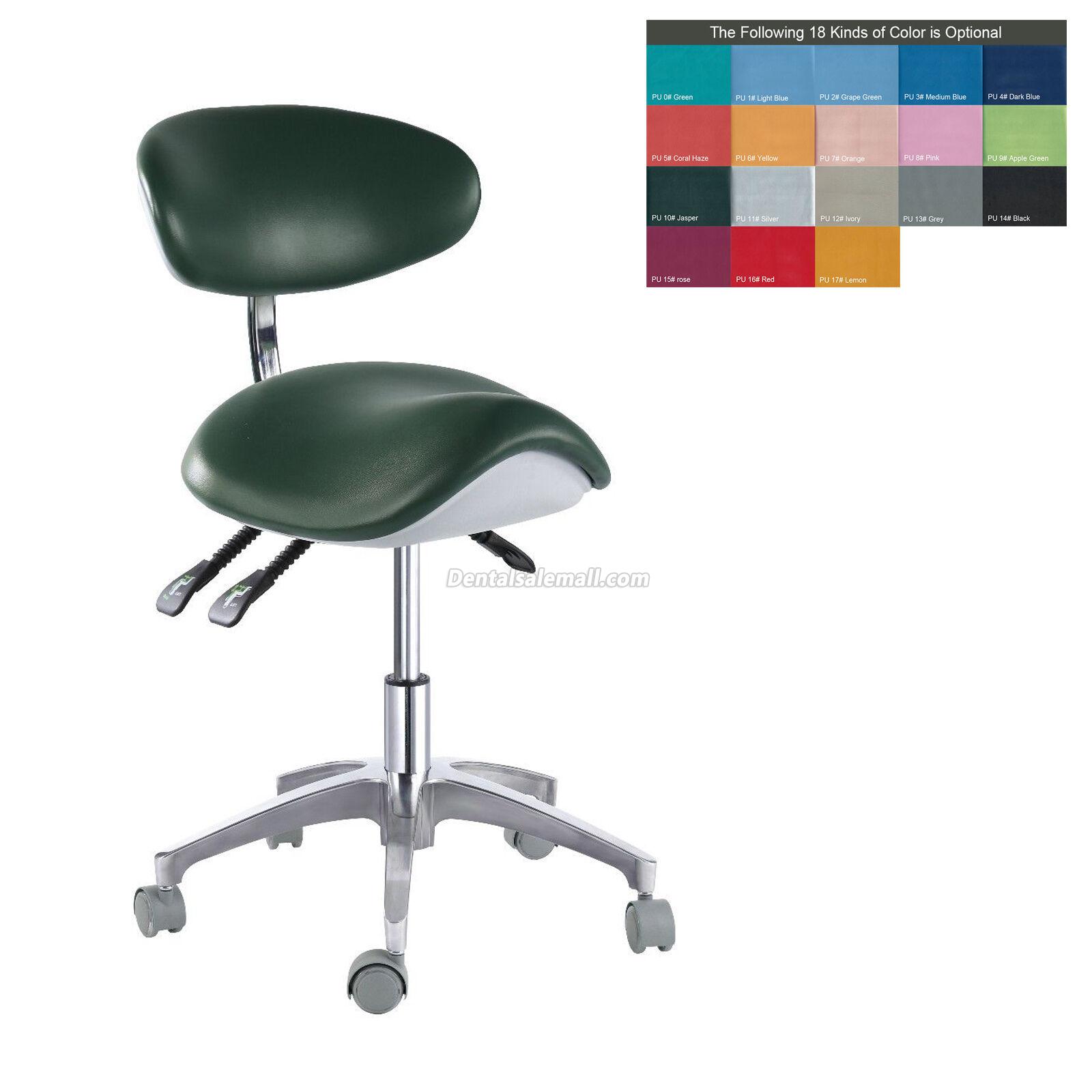 PU Leather Medical Dentist Saddle Chair Adjustable Mobile Doctors'Stool QY-mA1-S image 2