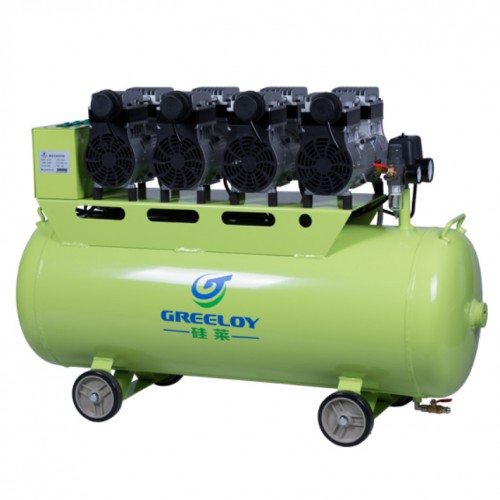 GREELOY GA-64 Piston Type Oil Free Air Compressor Supporting 6 Professional Dental Chairs/2400W 120L Dental Air Compressor image 1