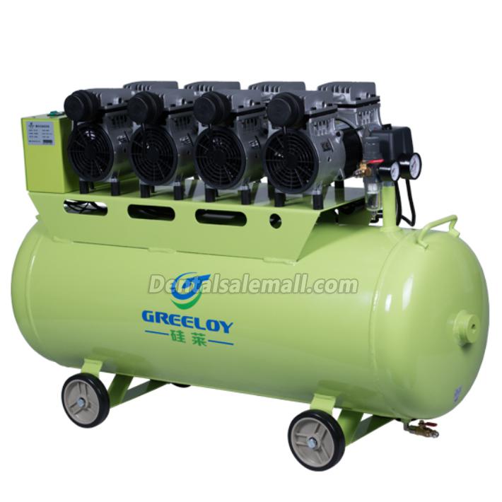 GREELOY GA-64 Piston Type Oil Free Air Compressor Supporting 6 Professional Dental Chairs/2400W 120L Dental Air Compressor image 3