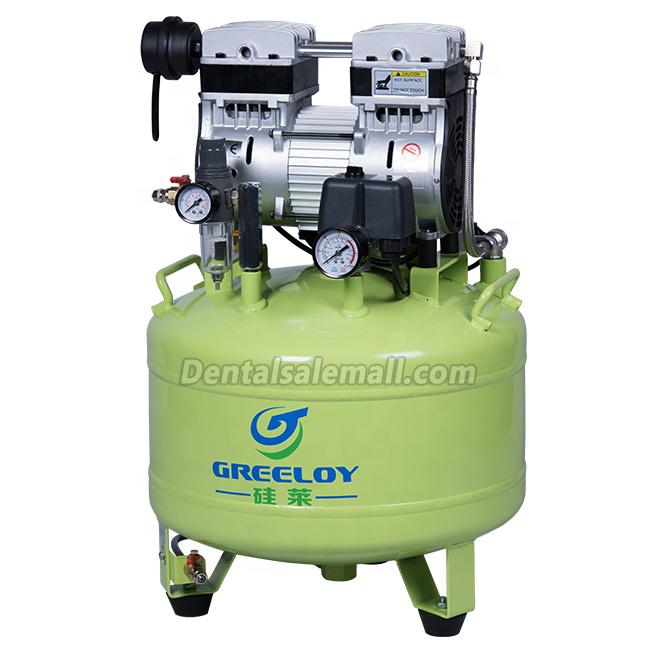 GREELOY® GA-81X Portable Professional Dental Oilless Air Compressor Oil Free with Silent Cabinet for Dental Chair Unit image 4
