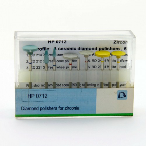 TOBOOM Professional Dental Diamond Polisher for Zirconia Smoothing High Gloss Polishing HP 0712 image 1