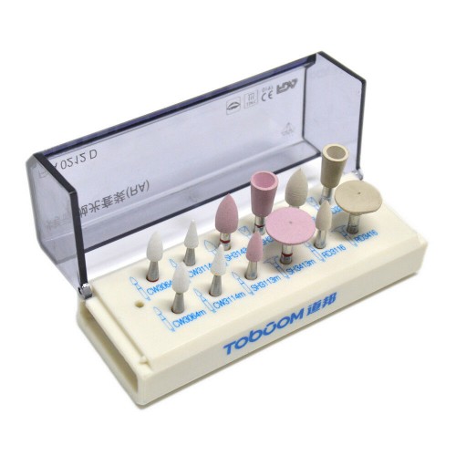 12-Piece/1Kit Dental High Gloss Polishing Kit for Zirconia RA0212D image 1