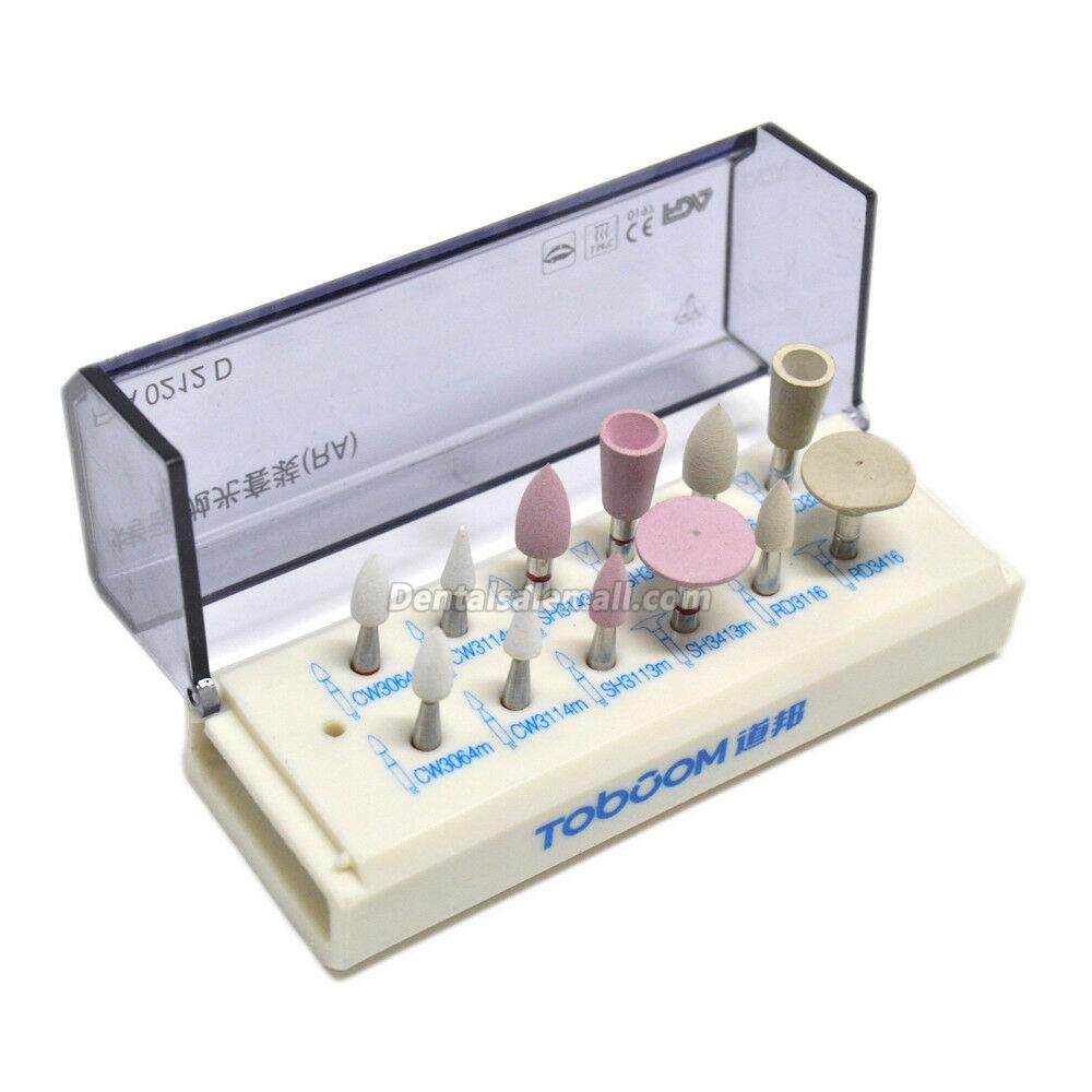 12-Piece/1Kit Dental High Gloss Polishing Kit for Zirconia RA0212D image 2