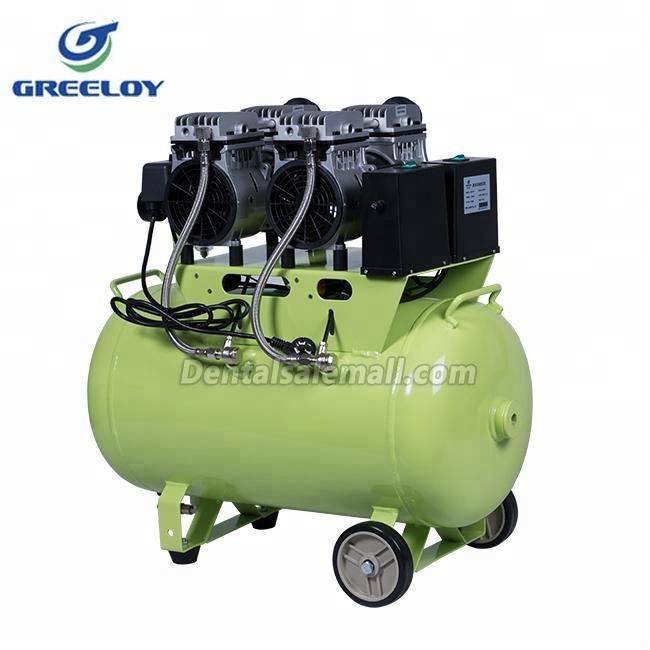 GREELOY® GA-82 Professional Dental Oilless Air Compressor Double Motor image 3