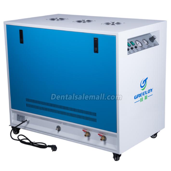 GREELOY® GA-83X Professional Dental Oilless Air Compressor Oil Free with Silent Cabinet image 2