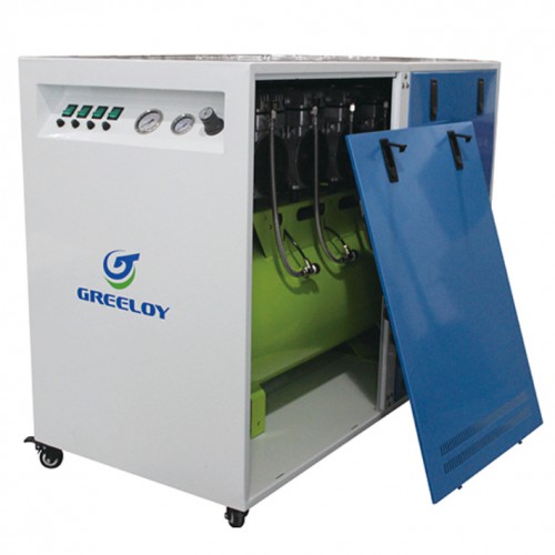 GREELOY® GA-84X Professional Dental Oilless Air Compressor Oil Free with Silent Cabinet image 1