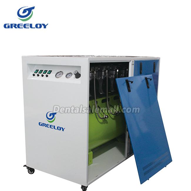 GREELOY® GA-84X Professional Dental Oilless Air Compressor Oil Free with Silent Cabinet image 3