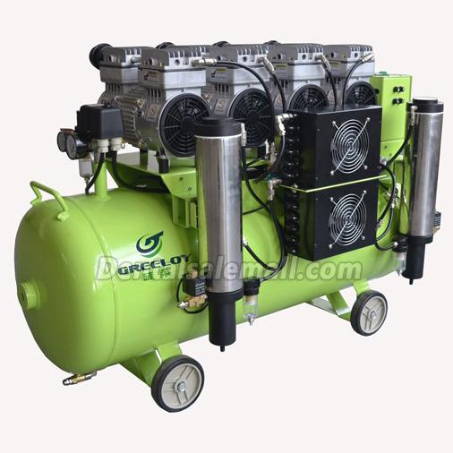 GREELOY® GA-84Y Professional Dental Oilless Air Compressor with Air Dryer image 2