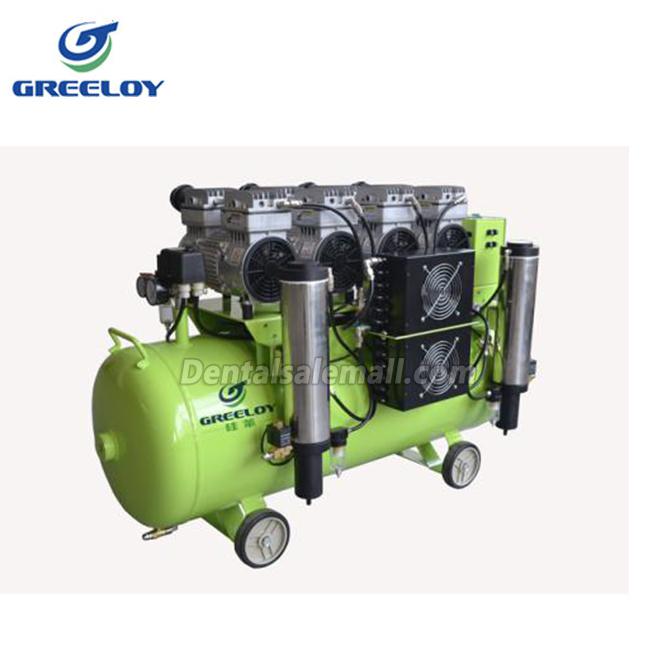 GREELOY® GA-84Y Professional Dental Oilless Air Compressor with Air Dryer image 3