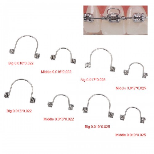 10-Pack Dental Orthodontic Big Middle S Anterior Teeth Torque Rectangular Spring image 1