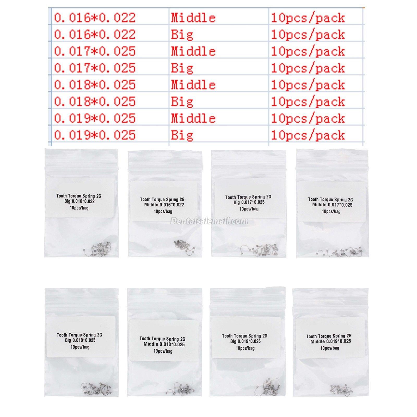 10-Pack Dental Orthodontic Big Middle S Anterior Teeth Torque Rectangular Spring image 9