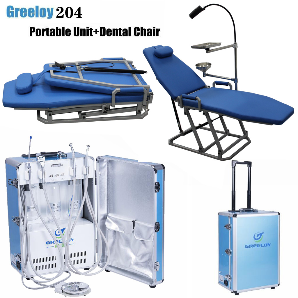 GREELOY GU-P204 Portable Dental Unit with GU-109 Dental Chair and Storage Bag Kit image 2