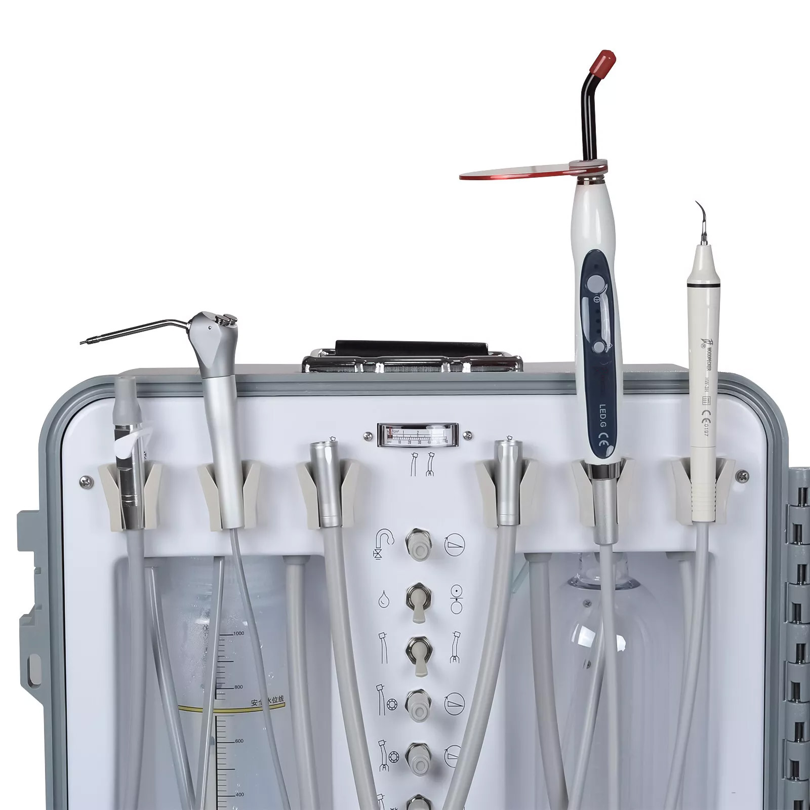 Dynamic® DU893 Portable Professional Dental Unit with Air Compressor Ultrasonic Scaler LED Curing Light image 3