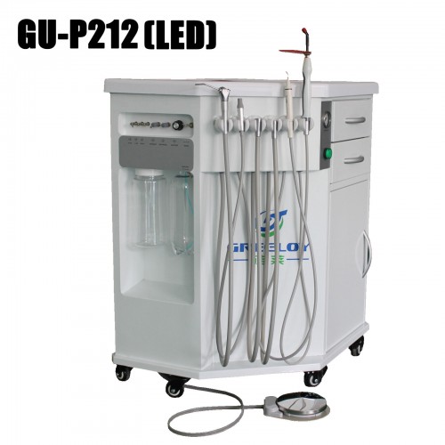 GREELOY® GU-P212 Portable Mobil Dental Delivery Cabine System Built-in Compressor with Curing Light and Scaler image 1
