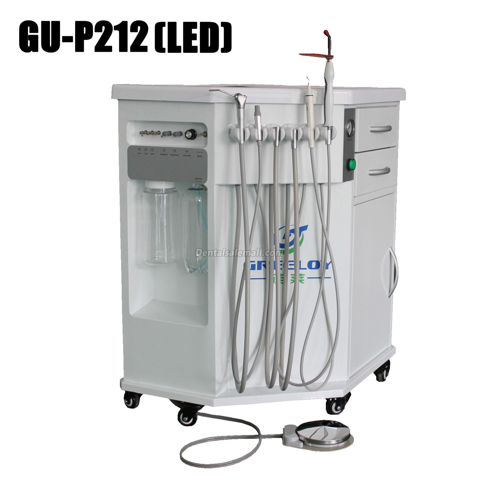 GREELOY® GU-P212 Portable Mobil Dental Delivery Cabine System Built-in Compressor with Curing Light and Scaler image 2