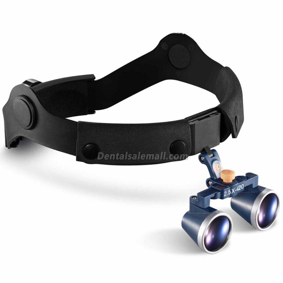 KWS FD-501G-2.5X/3.5X Head-Bend One-Way Spiral Dental Binocular Loupes image 2