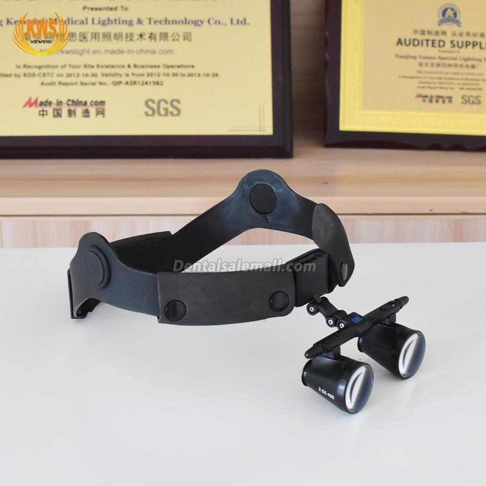 KWS FD-501G-2.5X/3.5X Head-Bend One-Way Spiral Dental Binocular Loupes image 8