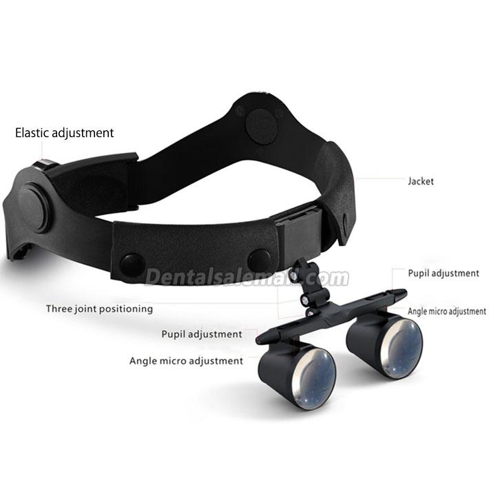 KWS FD-501G-2.5X/3.5X Head-Bend One-Way Spiral Dental Binocular Loupes image 7