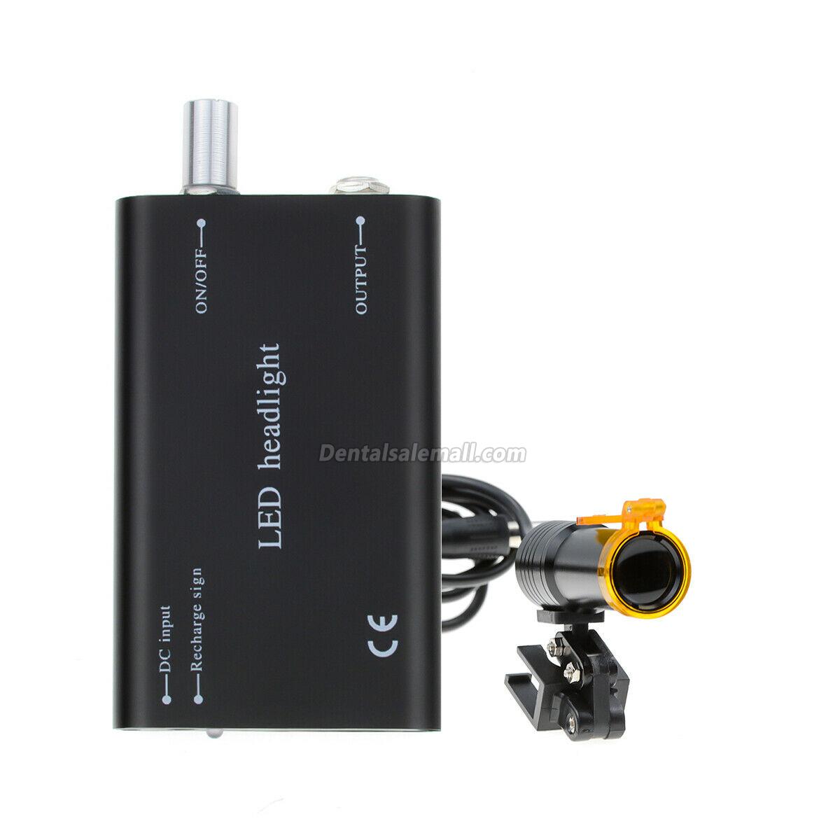 Dental 3.5X Binocular Loupes with 5W LED Head Light W/ Filter and Aluminum Box image 12