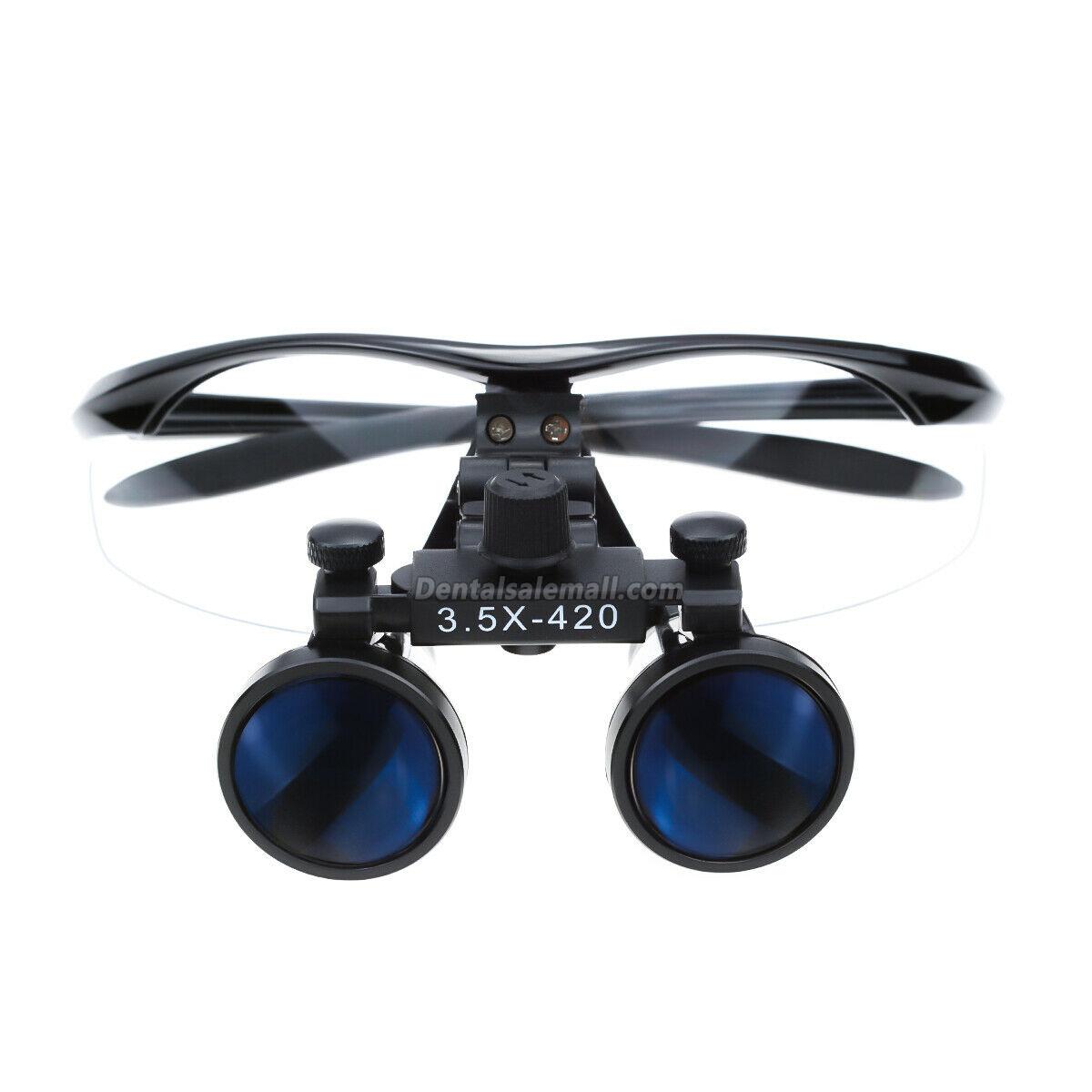 Dental 3.5X Binocular Loupes with 5W LED Head Light W/ Filter and Aluminum Box image 13