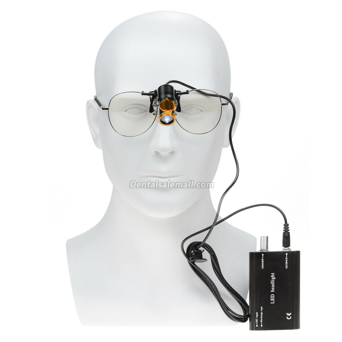 Clip-on Dental Metal 5W LED Head Light with Filter & Belt Clip for Loupe image 4