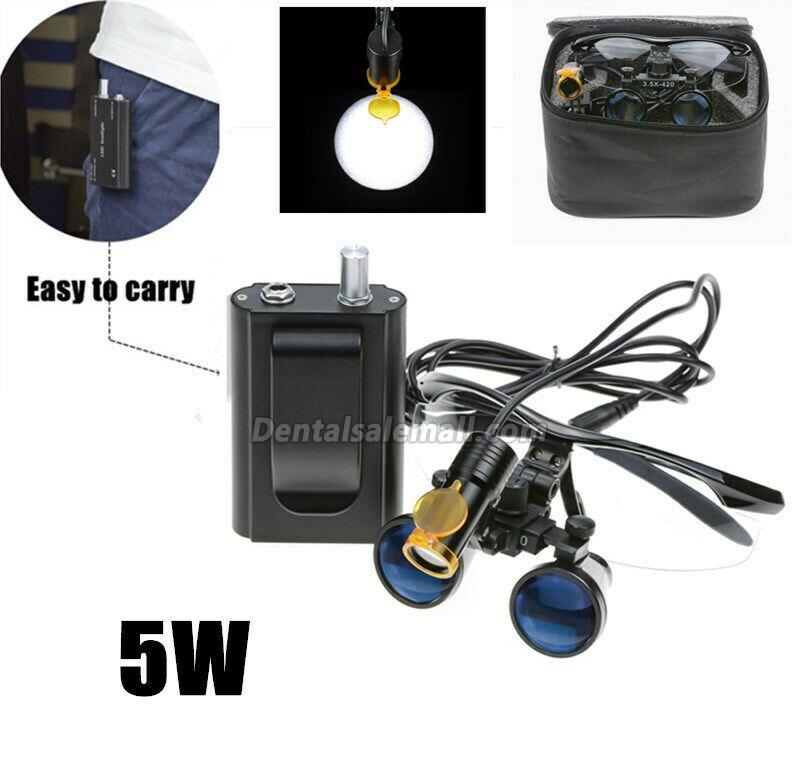 Dental 5W LED Head Light with Filter and Belt Clip and 3.5X Binocular Loupe image 2