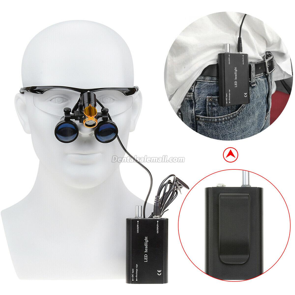 Dental 5W LED Head Light with Filter and Belt Clip and 3.5X Binocular Loupe image 3