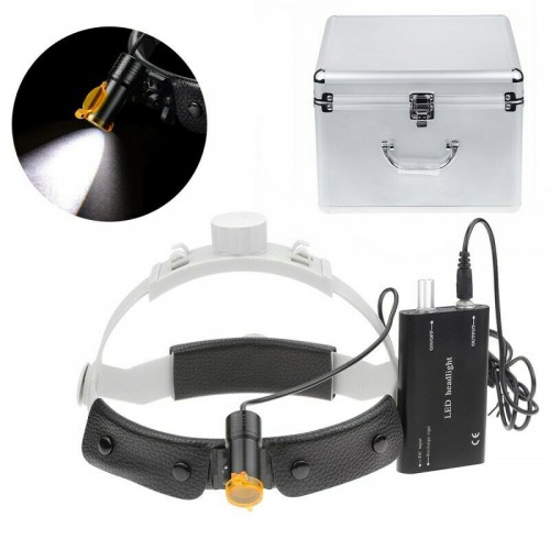 Dental Medical 5W LED Headlight with Filter Headband Head Light and Aluminum Box image 1