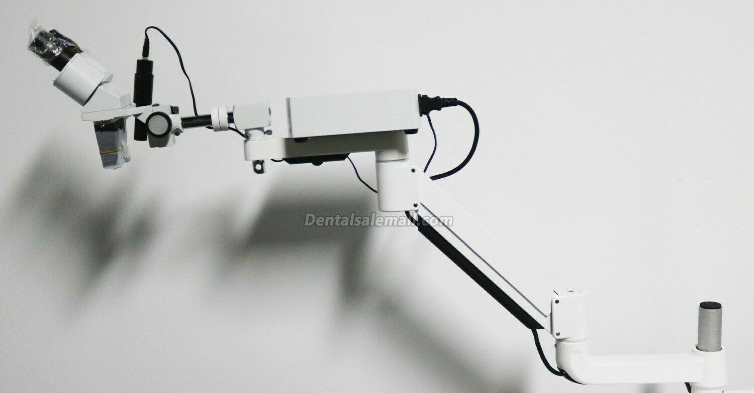 Professional Dental Surgical Microscope Operating Loupe with 5W LED Light＆Trolley Cart Unit image 9