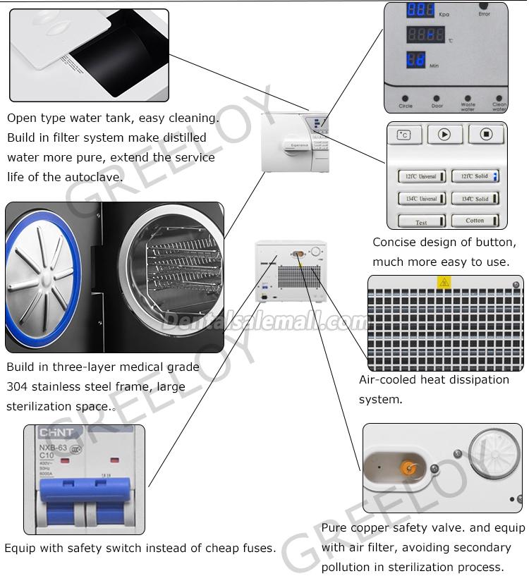 8-23L Professional Dental Autoclave Sterilizer Vacuum Steam with Printer image 8