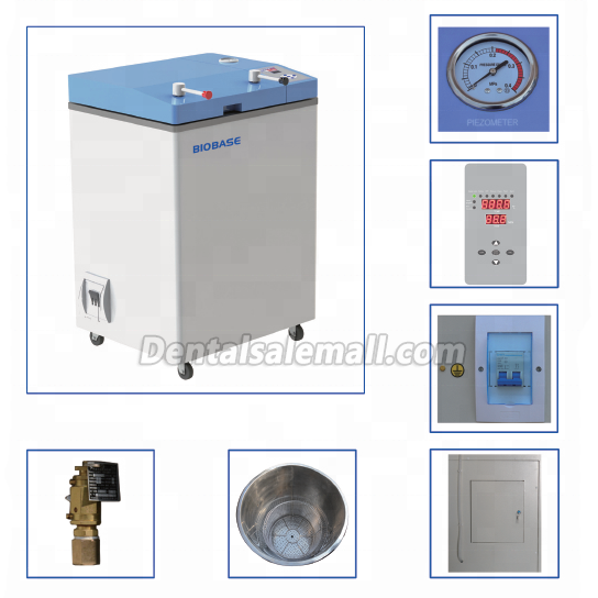 BIOBASE Professional Dental Medical Lab Vertical Steam Sterilizer Autoclave image 3