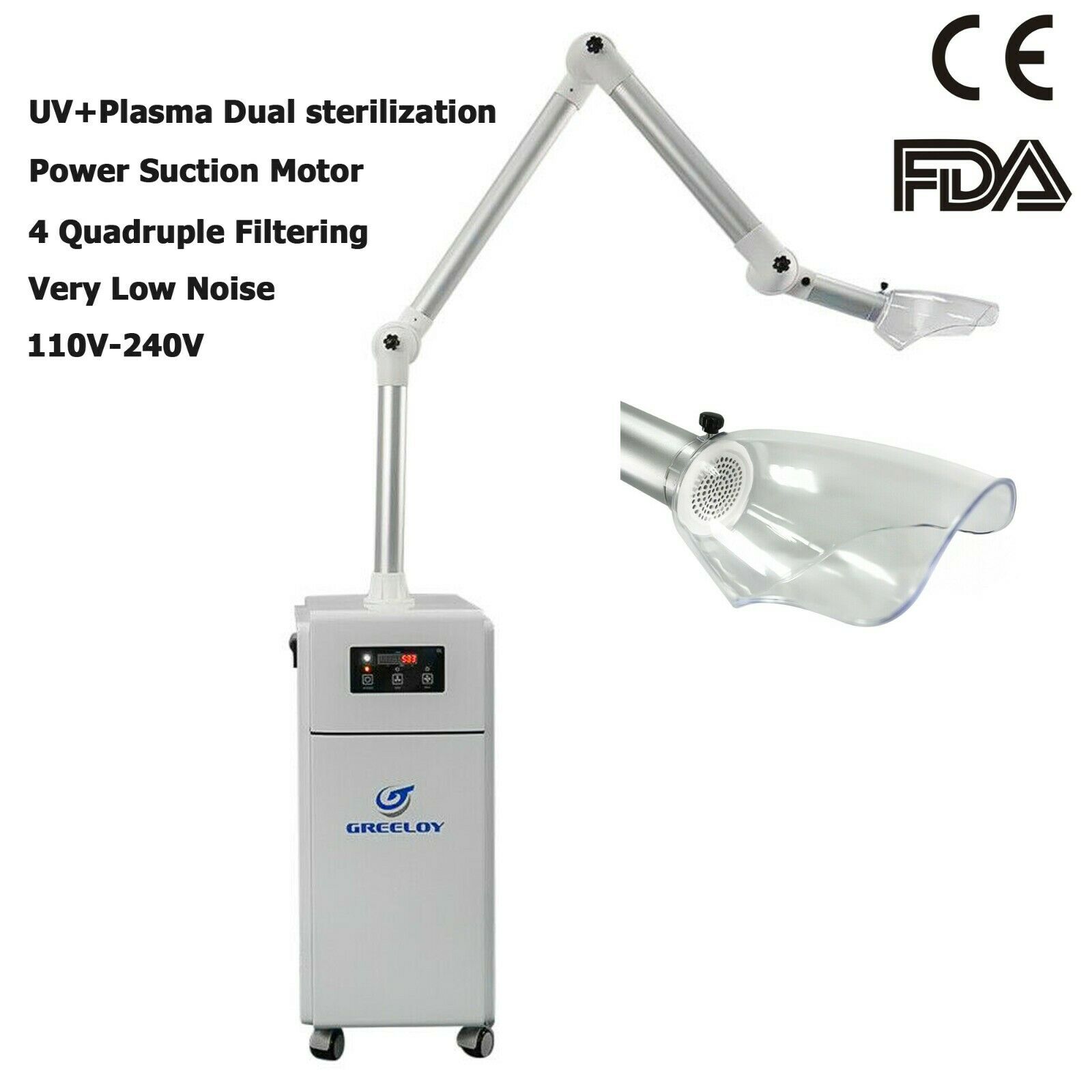 GREELOY External Dental Clinic Oral Aerosol Suction Unit UV-C Irradiation with Plasma Sterilization GS-E1000 image 2