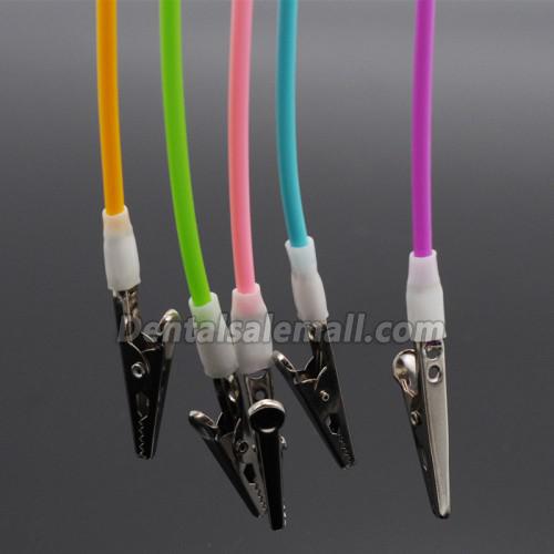 10-Piece Flexible Silicone Dental Bib Clip Set, 47 cm