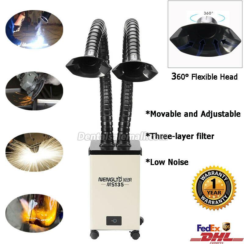 Portable Pure Air Fume Extractor Soldering Welding Smoke Purifier Filter Double Head MS135 for Professional Use image 2